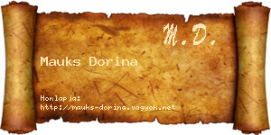 Mauks Dorina névjegykártya